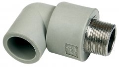 PPR metal over molding pipe fitting mould testing samples male thread elbow