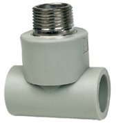 PPR metal over molding pipe fitting mould testing samples pictures male thread tee