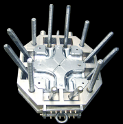 PVC belling pipe fitting mould with collapasible core 90°Tee mould (1)